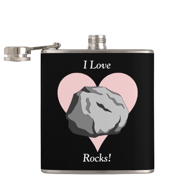 I Love Rocks! Flask (Opened)