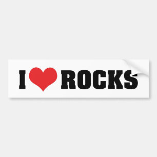 I Love Rocks - Rock Geology Geologist Lover Bumper Sticker