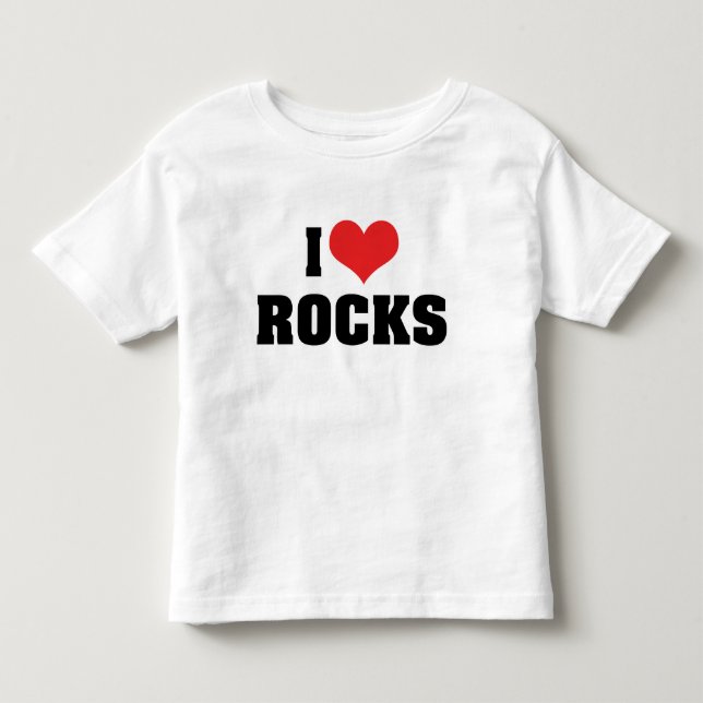 I Love Rocks - Rock Geology Geologist Lover Toddler T-shirt (Front)