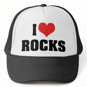 I Love Rocks - Rock Geology Geologist Lover Trucker Hat