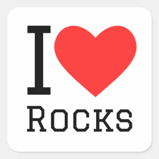 I love rocks square sticker