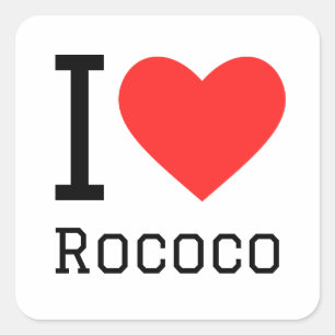 I love rococo square sticker