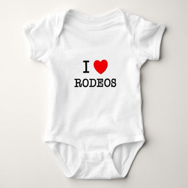 I Love Rodeos Baby Bodysuit (Front)