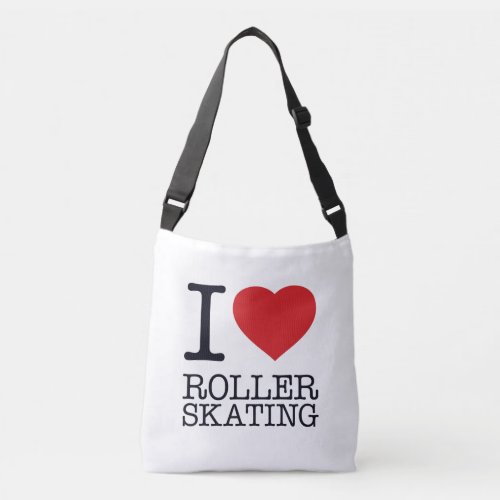 I LOVE ROLLER SKATING CROSSBODY BAG