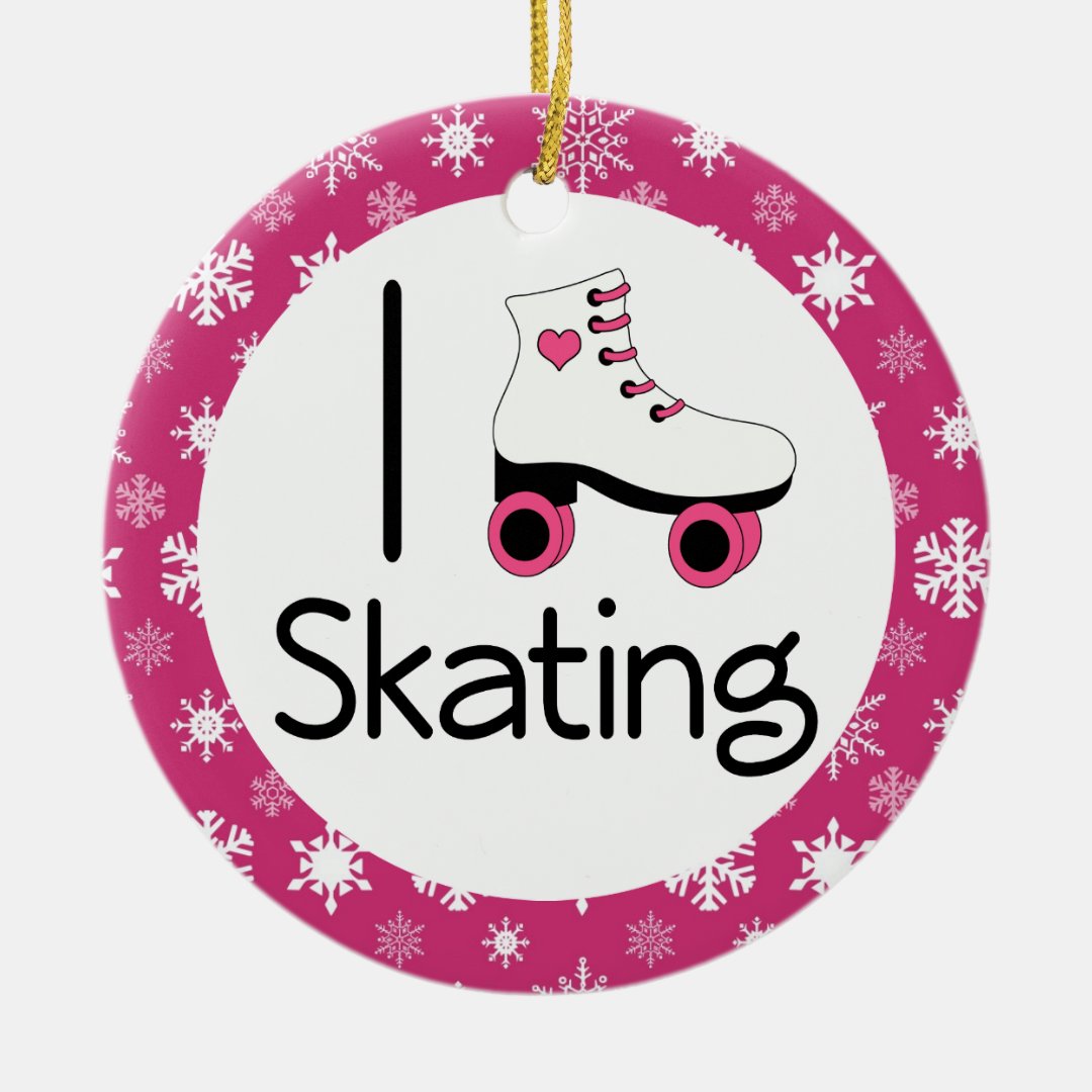 I Love Roller Skating Keepsake Ornament Gift Zazzle