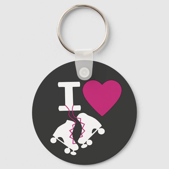 I Love Roller Skating Keychain (Front)