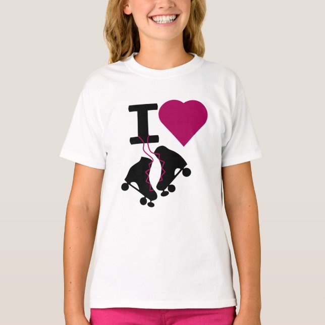 I Love Roller Skating T-Shirt (Front)