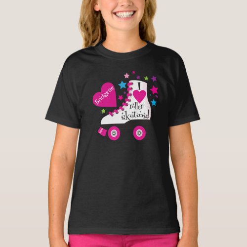 I Love Roller Skating T_Shirt _ black