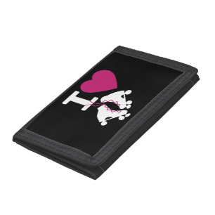 I Love Roller Skating Tri-fold Wallet