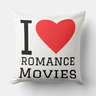 I love romance movies throw pillow
