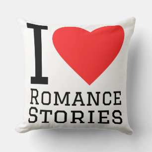 I love romance stories throw pillow