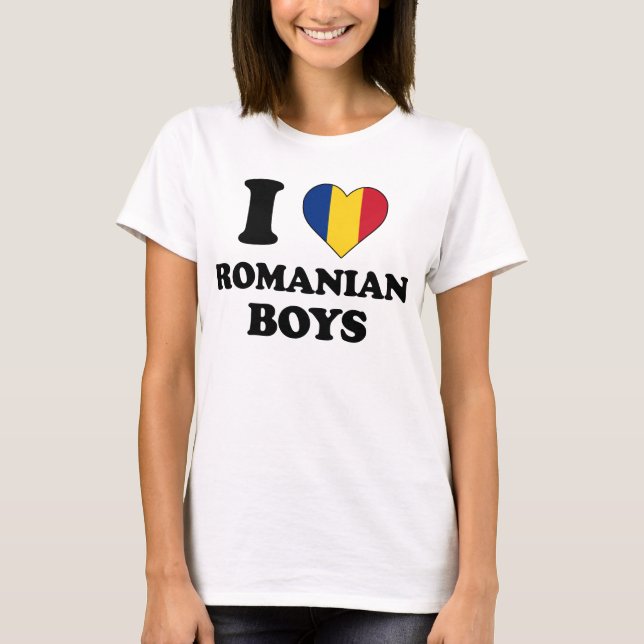 I love Romanian Boys T-Shirt (Front)