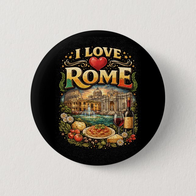 I Love Rome Button (Front)
