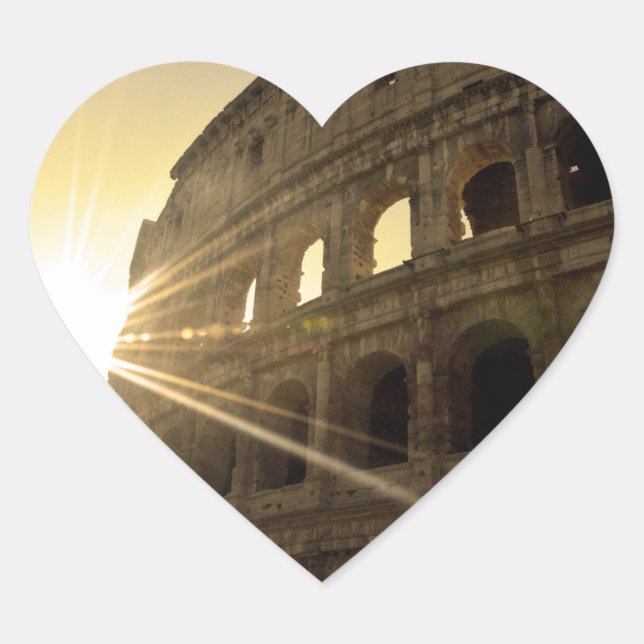 I love Rome - Colosseum Heart Sticker (Front)