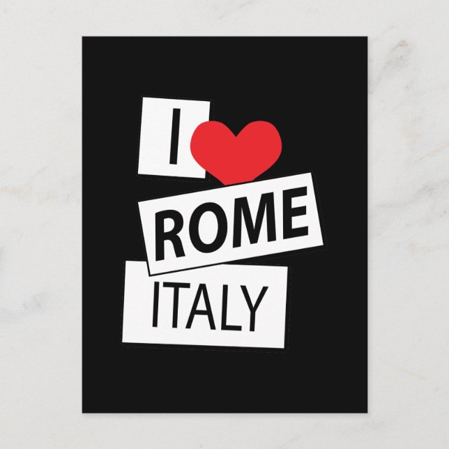I Love Rome Italy Postcard (Front)