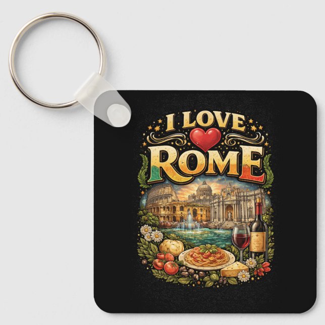 I Love Rome Keychain (Front)