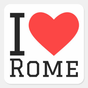 I love Rome Square Sticker