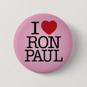 I Love Ron Paul Button