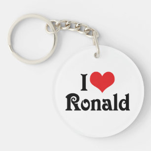 I Love Ronald Keychain