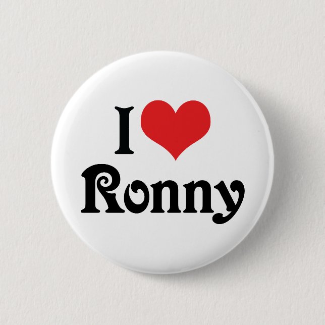 I Love Ronny Button (Front)