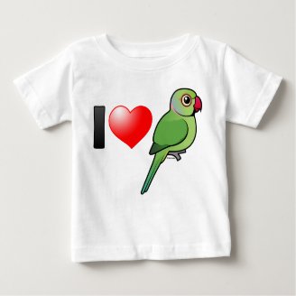 I Love Indian Ringnecks Baby Fine Jersey T-Shirt