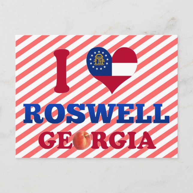I Love Roswell, Georgia Postcard (Front)