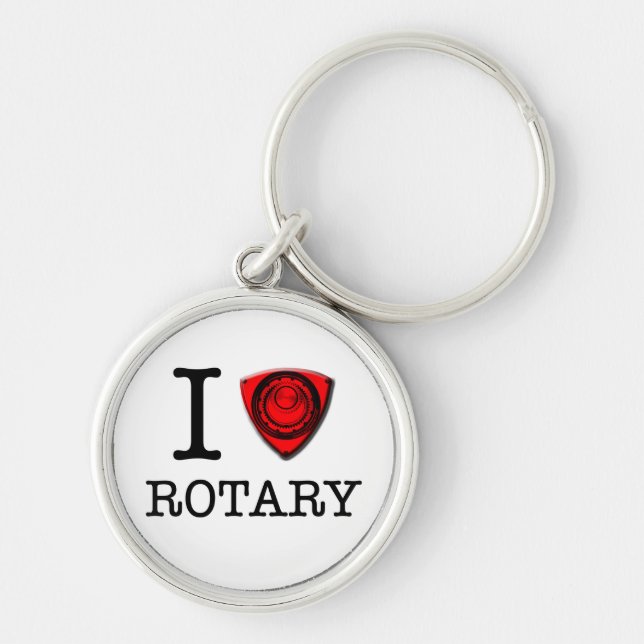 I love Rotary Engine Keychain (Front)
