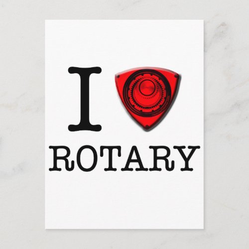 I love Rotary Engine Postcard