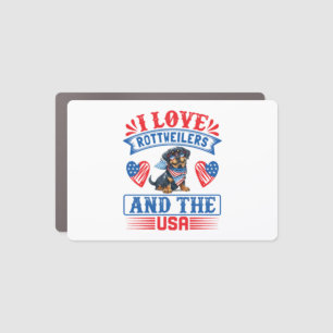 I love Rottweilers and the USA Car Magnet