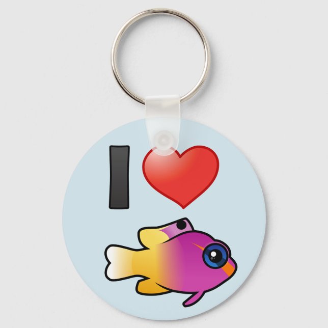 I Love Royal Gramma Keychain (Front)