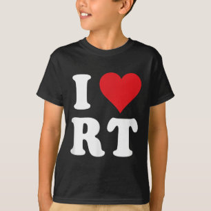 I Love Rt Initials I Heart R.t. First Last Name R  T-Shirt