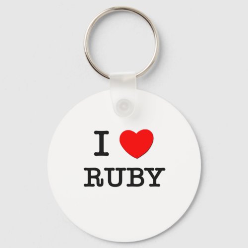 I Love Ruby Keychain