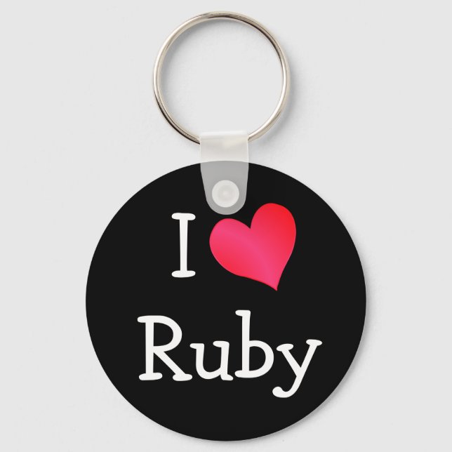 I Love Ruby Keychain (Front)