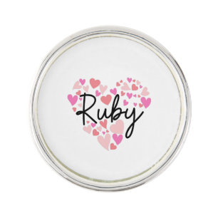 I love Ruby Lapel Pin