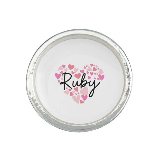 I love Ruby Ring (Front)