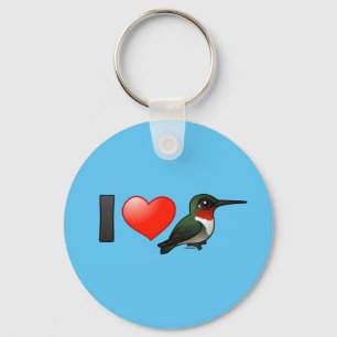 I Love Ruby-throats Keychain
