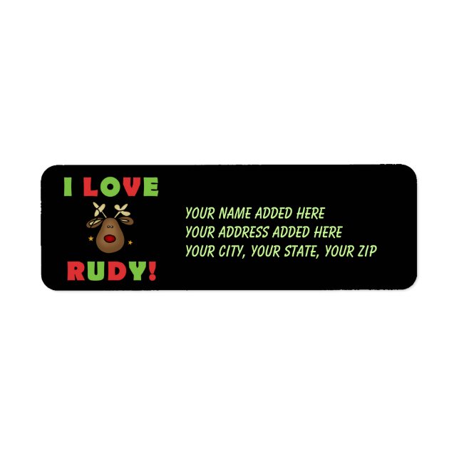 I Love Rudy Return Address Labels (Front)
