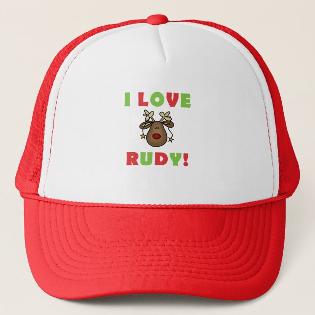 I Love Rudy Tshirts and Gifts Trucker Hat (Front)