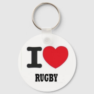 i love rugby2 keychain