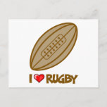 I Love Rugby Postcard
