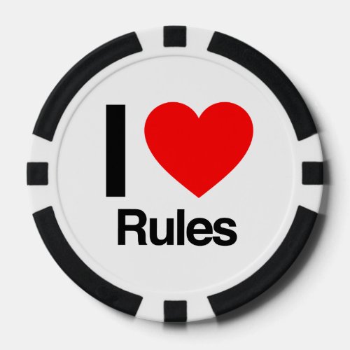 i love rules poker chips