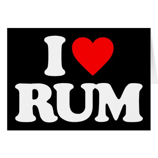 I LOVE RUM CARDS (Front Horizontal)