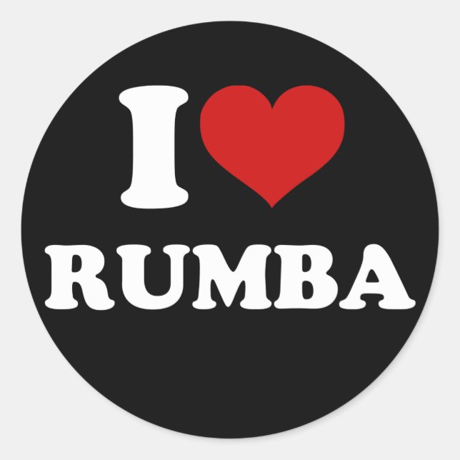 I Love Rumba Classic Round Sticker (Front)