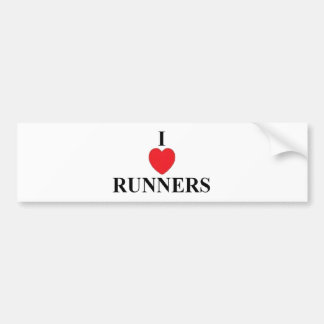 I Love Runners Bumper Sticker
