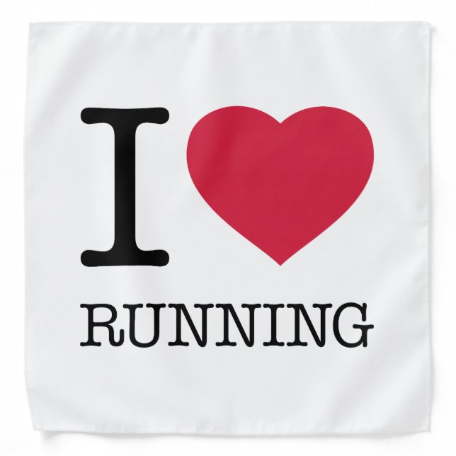 I LOVE RUNNING BANDANA (Front)