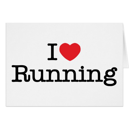 I love running cards (Front Horizontal)
