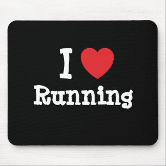 I love Running heart custom personalized Mouse Pad