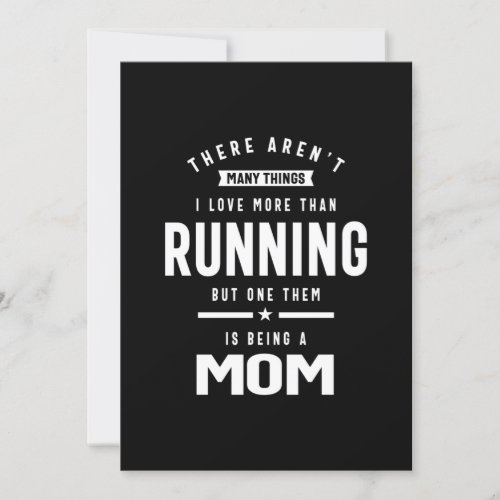 I love Running I Love Being a Mom Invitation