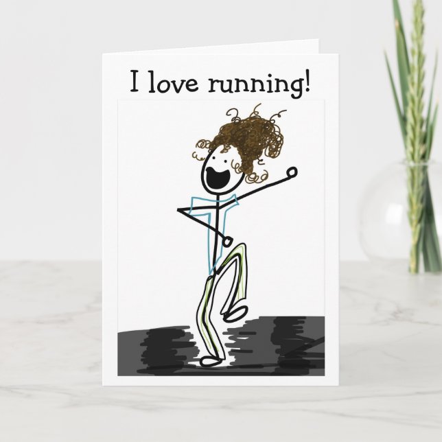 I love running! note cards (Front)