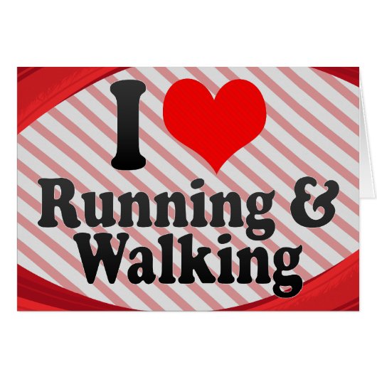 I love Running & Walking Cards (Front Horizontal)